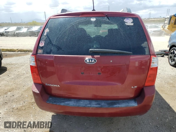 2009 Kia Sedona LX with VIN KNDMB233X96300684, listed as a Copart auction lot 52045965 with 148,025 mi miles and Salvage Title. Bid and sale history available at carsss.com. Image 6.