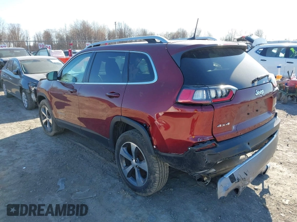 2020 Jeep Cherokee Limited with VIN 1C4PJMDNXLD555396, listed as a IAAI auction lot 41839372 with 36,078 mi miles. Bid and sale history available at carsss.com. Image 3.