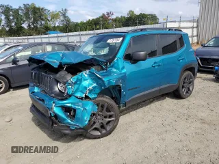 2021 Jeep Renegade 80th Anniversary with VIN ZACNJDBB8MPN22610, listed as a Copart auction lot 71787754 with 49,057 mi miles and Salvage title. Bid and sale history available at DreamBid. Image 1.