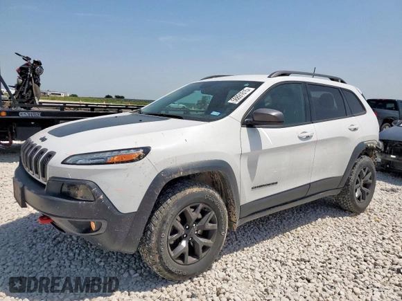 2016 Jeep Cherokee Trailhawk z VIN 1C4PJMBS3GW189266, wystawiony jako Copart lot #56891615 z przebiegiem 94 172 mil mil oraz Szkoda całkowita • Salvage title. Historia ofert i sprzedaży dostępna na DreamBid. Obrazek 1.
