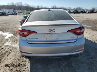 2017 Hyundai Sonata Sport with VIN 5NPE34AF5HH523696, listed as a Copart auction lot 42559145 with 96,839 mi miles and Salvage Title. Bid and sale history available at carsss.com. Image 6.