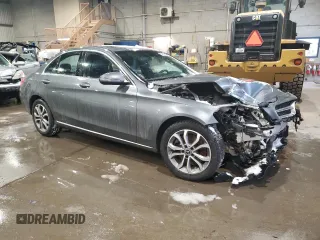 2018 Mercedes-Benz C 300 with VIN 55SWF4KB6JU275257, listed as a Copart auction lot 87821335 with 118,771 mi miles and Salvage Title. Bid and sale history available at DreamBid. Image 4.