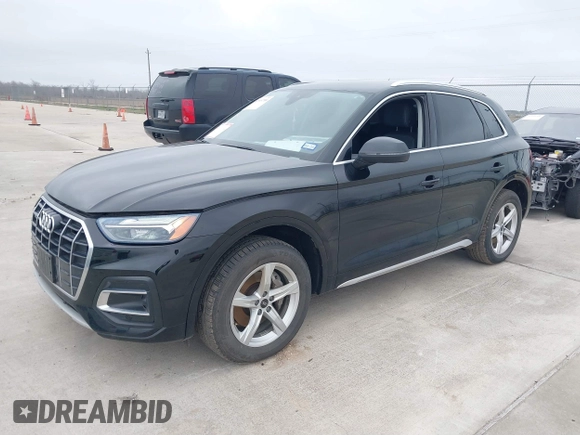 2021 Audi Q5 Premium with VIN WA1AAAFYXM2005196, listed as a IAAI auction lot 41593700 with 63,573 mi miles. Bid and sale history available at carsss.com. Image 17.