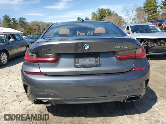 2022 BMW 3 Series M340i xDrive with VIN 3MW5U9J08N8C23040, listed as a Copart auction lot 49421355 with 0 mi miles and Salvage Title. Bid and sale history available at carsss.com. Image 6.