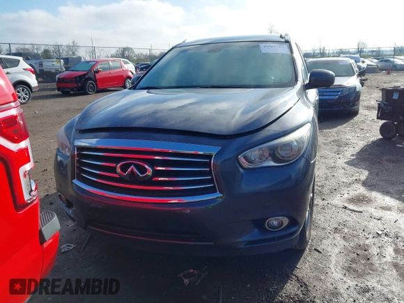 2013 Infiniti JX35 with VIN 5N1AL0MM4DC303338, listed as a IAAI auction lot 41961761 with 170,572 mi miles. Bid and sale history available at carsss.com. Image 13.