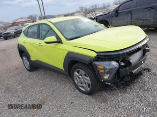 2025 Hyundai Kona SE with VIN KM8HA3AB2SU208504, listed as a IAAI auction lot 41458066 with 918 mi miles. Bid and sale history available at carsss.com. Image 1.