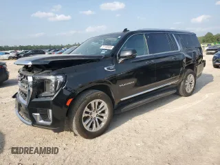 2022 GMC Yukon XL SLT with VIN 1GKS2GKDXNR209507, listed as a Copart auction lot 51100405 with 112,316 mi miles and Salvage Title. Bid and sale history available at carsss.com. Image 1.