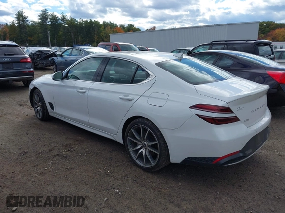 2022 Genesis G70 2.0T with VIN KMTG34TA1NU098409, listed as a IAAI auction lot 40532561 with 24,602 mi miles and . Bid and sale history available at DreamBid. Image 3.