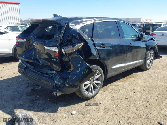 2021 Acura RDX w/Technology Package with VIN 5J8TC1H50ML014819, listed as a IAAI auction lot 41684916 with 46,720 mi miles. Bid and sale history available at carsss.com. Image 4.