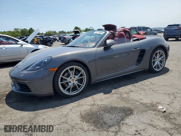 2023 Porsche Boxster with VIN WP0CA2A8XPS205012, listed as a Copart auction lot 59176455 with Not provided miles and Salvage title. Bid and sale history available at DreamBid. Image 1.