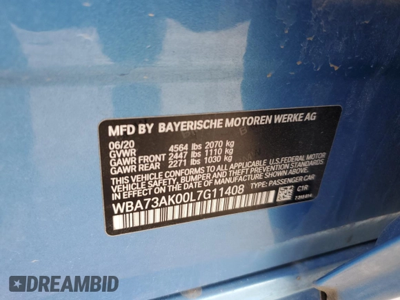 2020 BMW 2 Series 228i xDrive z VIN WBA73AK00L7G11408, wystawiony jako Copart lot #47592445 z przebiegiem 63 709 mil mil oraz Szkoda całkowita • Salvage title. Historia ofert i sprzedaży dostępna na DreamBid. Obrazek 12.