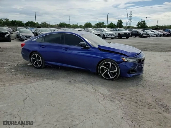 2022 Honda Accord Sedan Sport SE with VIN 1HGCV1F46NA091180, listed as a Copart auction lot 74181154 with 36,874 mi miles and Non Repairable. Bid and sale history available at carsss.com. Image 10.