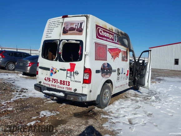2017 Nissan NV Cargo SV with VIN 1N6AF0LY6HN805503, listed as a IAAI auction lot 41309057 with Not Provided miles and . Bid and sale history available at DreamBid. Image 4.