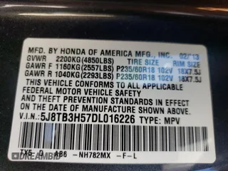 2013 Acura RDX Technology with VIN 5J8TB3H57DL016226, listed as a Copart auction lot 48532985 with 115,788 mi miles and Salvage Title. Bid and sale history available at carsss.com. Image 16.