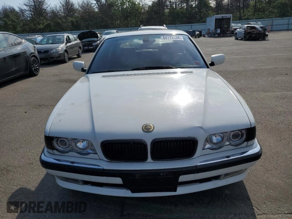 2001 BMW 7 Series 740iA with VIN WBAGG83431DN84652, listed as a Copart auction lot 64172434 with 75,598 mi miles and Salvage Title. Bid and sale history available at carsss.com. Image 5.