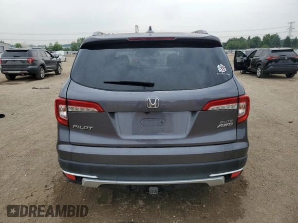 2019 Honda Pilot Elite with VIN 5FNYF6H01KB008279, listed as a Copart auction lot 60553065 with 132,711 mi miles and Salvage title. Bid and sale history available at DreamBid. Image 6.