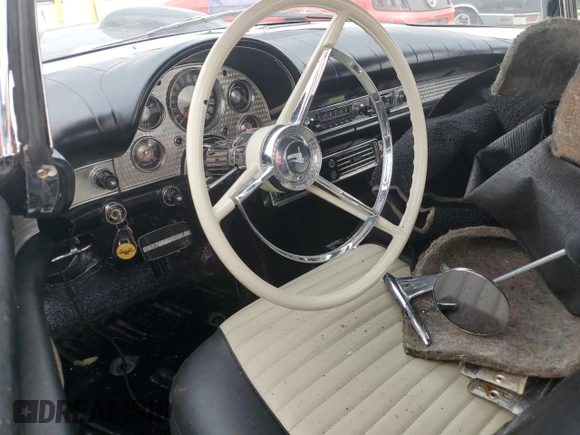 1957 Ford Thunderbird with VIN D7FH241317, listed as a Copart auction lot 78263654 with 92,102 mi miles and Salvage Title. Bid and sale history available at DreamBid. Image 8.