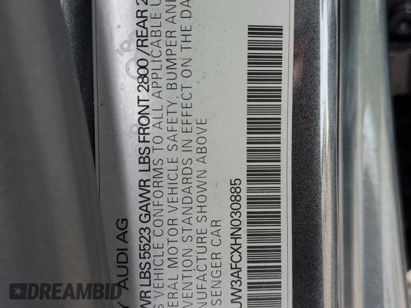 2017 Audi A7 Competition Prestige z VIN WAUW3AFCXHN030885, wystawiony jako Copart lot #58394615 z przebiegiem 75 764 mil mil oraz Szkoda całkowita • Salvage title. Historia ofert i sprzedaży dostępna na DreamBid. Obrazek 13.