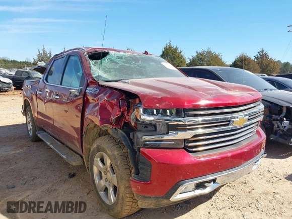 2021 Chevrolet Silverado 1500 High Country with VIN 3GCUYHET8MG141704, listed as a IAAI auction lot 41635846 with 50,425 mi miles. Bid and sale history available at carsss.com. Image 1.
