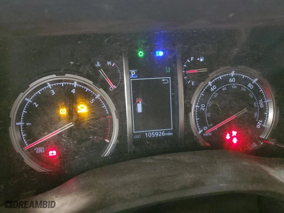 2020 Toyota 4Runner SR5 with VIN JTEBU5JR3L5775533, listed as a Copart auction lot 75558263 with 105,926 mi miles and Salvage Title. Bid and sale history available at carsss.com. Image 9.