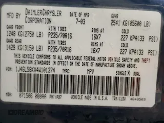 2004 Jeep Liberty Limited z VIN 1J4GL58KX4W101374, wystawiony jako Copart lot #51080895 z przebiegiem 288 747 mil mil oraz Szkoda całkowita • Salvage title. Historia ofert i sprzedaży dostępna na DreamBid. Obrazek 13.