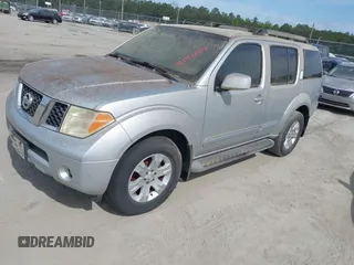 2005 Nissan Pathfinder XE with VIN 5N1AR18U25C706119, listed as a IAAI auction lot 42092008 with 1 mi miles. Bid and sale history available at carsss.com. Image 2.