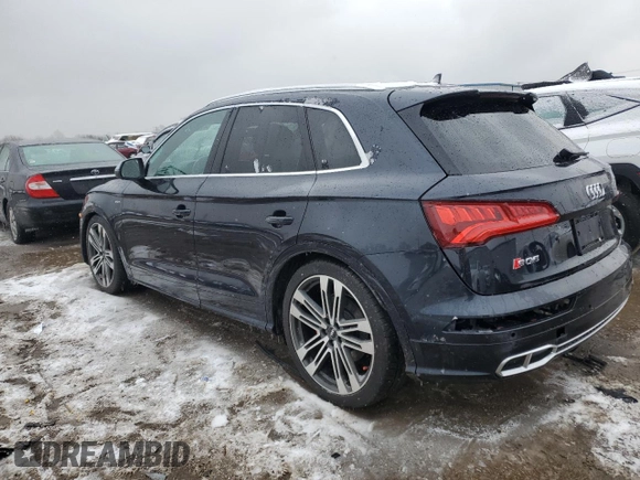 2018 Audi SQ5 Premium Plus with VIN WA1A4AFY5J2021776, listed as a Copart auction lot 43224194 with 46,659 mi miles and . Bid and sale history available at DreamBid. Image 2.