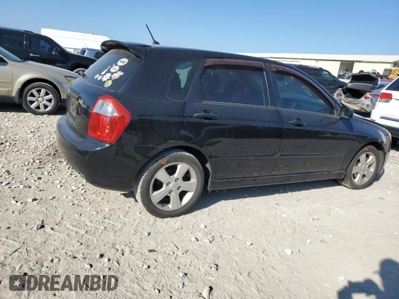 2008 Kia Spectra with VIN KNAFE161685016250, listed as a Copart auction lot 71382894 with 212,659 mi miles and Salvage Title. Bid and sale history available at carsss.com. Image 3.