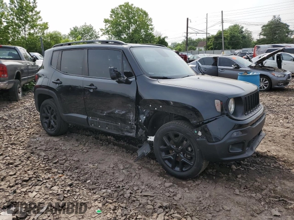 2018 Jeep Renegade Altitude with VIN ZACCJBBH4JPH29641, listed as a Copart auction lot 60641395 with 57,104 mi miles and Salvage title. Bid and sale history available at DreamBid. Image 4.
