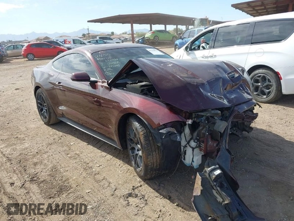 2018 Ford Mustang EcoBoost with VIN 1FA6P8THXJ5185643, listed as a IAAI auction lot 41562837 with 58,397 mi miles and . Bid and sale history available at carsss.com. Image 1.
