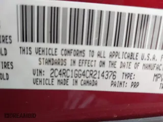 2012 Chrysler Town & Country Limited with VIN 2C4RC1GG4CR214376, listed as a IAAI auction lot 41930343 with 197,279 mi miles. Bid and sale history available at carsss.com. Image 9.