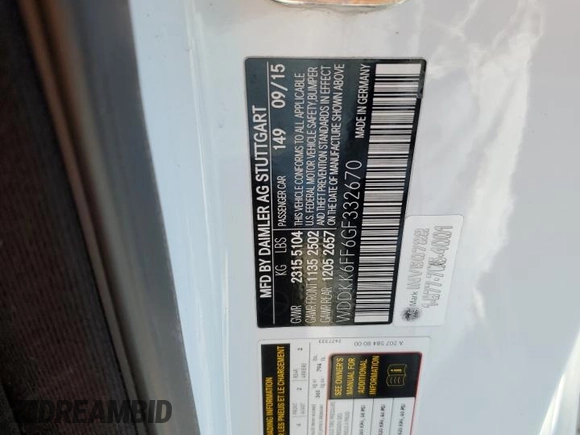 2016 Mercedes-Benz E 400 with VIN WDDKK6FF6GF332670, listed as a Copart auction lot 83417394 with 113,222 mi miles and Salvage Title. Bid and sale history available at carsss.com. Image 12.