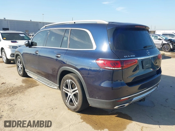 2021 Mercedes-Benz GLS with VIN 4JGFF5KE8MA451123, listed as a IAAI auction lot 41605751 with 23,092 mi miles. Bid and sale history available at carsss.com. Image 3.