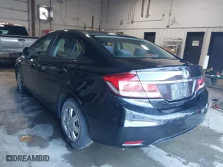 2013 Honda Civic Sdn LX with VIN 19XFB2F55DE042566, listed as a IAAI auction lot 41184645 with 75,641 mi miles. Bid and sale history available at carsss.com. Image 3.