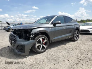 2024 Audi Q5 Sportback S line Premium Plus with VIN WA15AAFY7R2018643, listed as a Copart auction lot 54353195 with 20,934 mi miles and Salvage title. Bid and sale history available at DreamBid. Image 1.