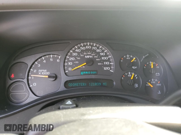 2005 Chevrolet Tahoe LS with VIN 1GNEC13V55R149699, listed as a Copart auction lot 56074485 with 121,039 mi miles and Clean Title. Bid and sale history available at DreamBid. Image 9.