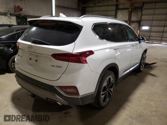 2019 Hyundai Santa Fe Ultimate with VIN 5NMS5CAA4KH118025, listed as a Copart auction lot 63428112 with 28,852 mi miles. Bid and sale history available at carsss.com. Image 4.