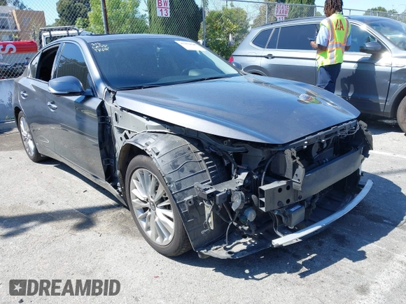 2021 Infiniti Q50 Luxe with VIN JN1EV7BP8MM707259, listed as a IAAI auction lot 41901696 with 78,060 mi miles and . Bid and sale history available at DreamBid. Image 1.