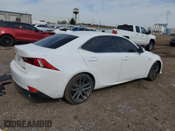 2016 Lexus IS 350 with VIN JTHCE1D21G5011696, listed as a Copart auction lot 56164095 with 66,030 mi miles and Salvage title. Bid and sale history available at DreamBid. Image 3.