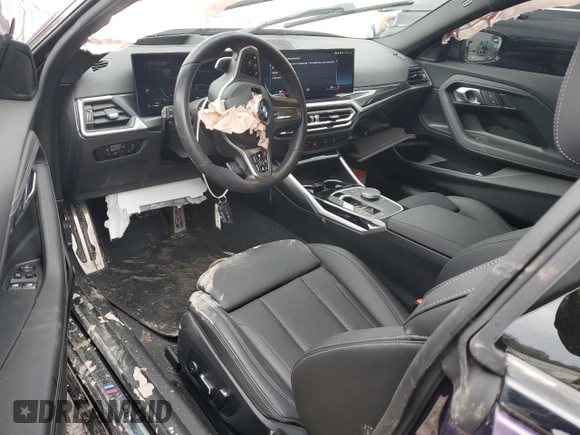 2024 BMW 2 Series M240i xDrive with VIN 3MW53CM02R8E08590, listed as a Copart auction lot 46720445 with 11,801 mi miles and Salvage Title. Bid and sale history available at carsss.com. Image 8.