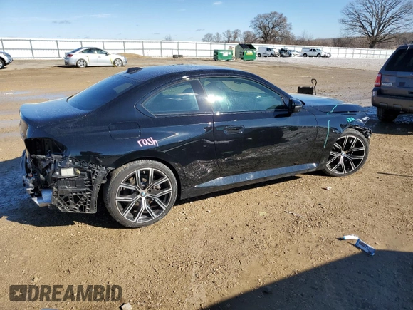 2023 BMW 2 Series 230i xDrive with VIN 3MW33CM07P8D30067, listed as a Copart auction lot 46489275 with 42,128 mi miles and Salvage Title. Bid and sale history available at carsss.com. Image 3.