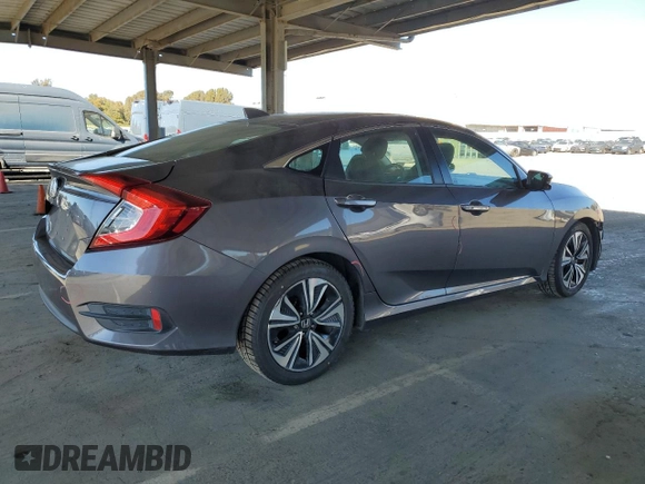 2017 Honda Civic Sedan EX-T with VIN 2HGFC1F34HH648975, listed as a Copart auction lot 47972315 with 169,999 mi miles and Salvage Title. Bid and sale history available at carsss.com. Image 3.
