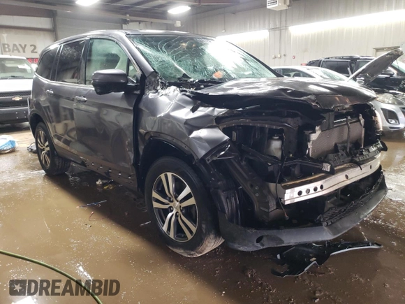 2017 Honda Pilot EX-L with VIN 5FNYF6H54HB091386, listed as a Copart auction lot 49551375 with 79,335 mi miles and Salvage Title. Bid and sale history available at DreamBid. Image 4.
