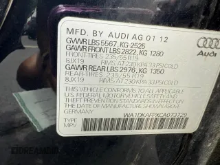 2012 Audi Q5 Premium Plus with VIN WA1DKAFPXCA073729, listed as a Copart auction lot 64176255 with 149,718 mi miles and Clean title. Bid and sale history available at DreamBid. Image 10.