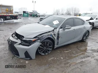 2024 Lexus IS 350 F Sport with VIN JTHBZ1E22R5035541, listed as a IAAI auction lot 41060031 with 8,390 mi miles and . Bid and sale history available at DreamBid. Image 20.