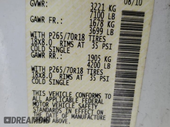 2010 Nissan Titan SE with VIN 1N6BA0ED7AN325845, listed as a Copart auction lot 51537075 with 263,023 mi miles and Salvage Title. Bid and sale history available at DreamBid. Image 14.