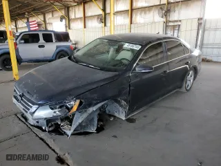2012 Volkswagen Passat SE with VIN 1VWBP7A3XCC096404, listed as a Copart auction lot 48186745 with 147,108 mi miles and Salvage Title. Bid and sale history available at carsss.com. Image 1.
