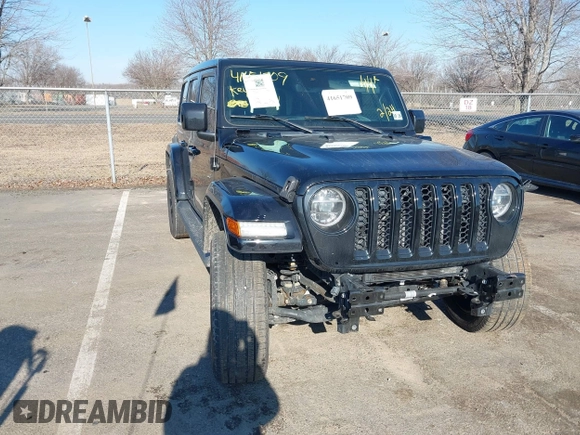 2021 Jeep Wrangler Unlimited Sahara with VIN 1C4JJXP62MW826470, listed as a IAAI auction lot 41651709 with 44,677 mi miles and . Bid and sale history available at DreamBid. Image 6.