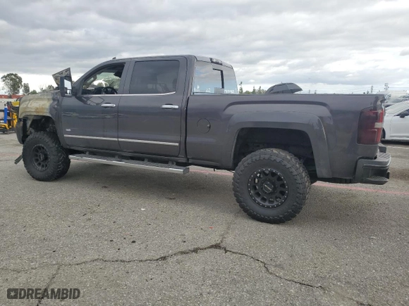 2015 GMC Sierra 2500HD available WiFi Denali with VIN 1GT120E89FF658015, listed as a Copart auction lot 45492424 with 0 mi miles and Non Repairable. Bid and sale history available at carsss.com. Image 2.
