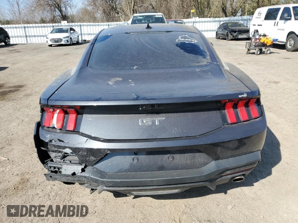 2024 Ford Mustang GT with VIN 1FA6P8CFXR5424747, listed as a Copart auction lot 52578245 with 32,975 mi miles and Salvage title. Bid and sale history available at DreamBid. Image 6.